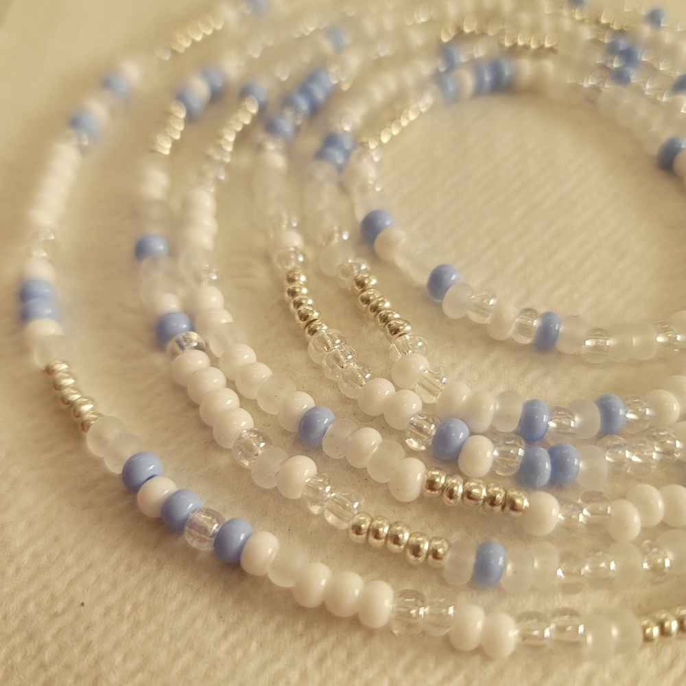 Snow on The Beach Waistbeads 50"